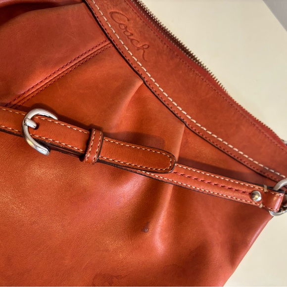 Coach Women's Leather Shoulder Bag - Red - Picture 5 of 12